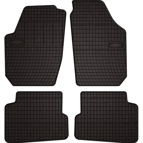 Tapis de sol en caoutchouc pour : Skoda Fabia II berline, break (2007-2014) - noirs, sur mesure (1/5)