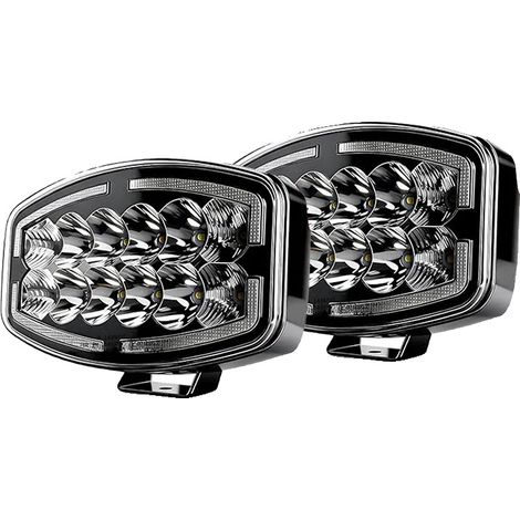 Luz de trabajo, opciones de iluminación mixta, diseño impermeable, 2 unidades de 10 pulgadas. (1/2)