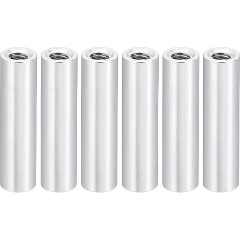 6Pcs Entretoise Filetée M3 en Aluminium 3x5x22mm Argent Métallisé (1/5)