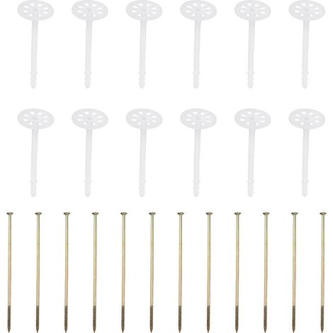 50 Pcs 182mm Chevilles D'Isolation Perforées Clous Isolants (1/5)