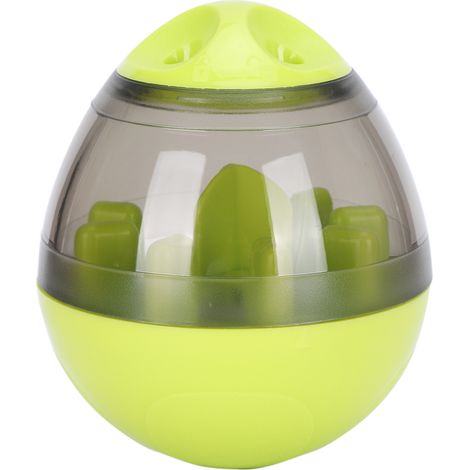 Distributeur de nourriture anti-fuite pour balle culbuto, jouet interactif d'entraînement pour chiens en ABS et PC, vert (1/5)