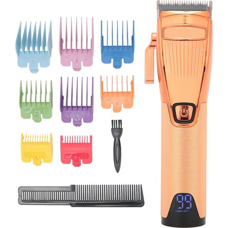 Tondeuse à cheveux Suaperne S700, tondeuse électrique robuste à poudre, pour usage domestique et professionnel, prise US 100-240 V, or rose (1/5)