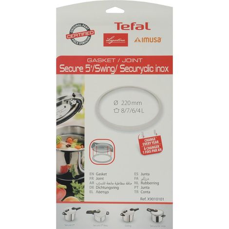 SEB – Joint 220 mm pour autocuiseur SECURE 5 – X9010101 – Compatible TEFAL P258070189A, P258070989A – Joint de remplacement (1/6)