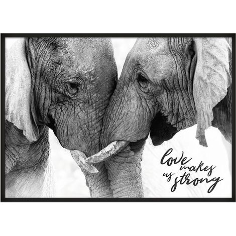 Bild Poster im Rahmen 43x33 cm Elefanten P665 (1/3)