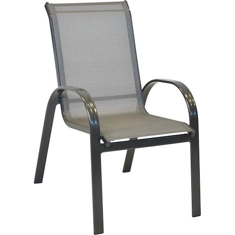 Amalfi Stapelsessel 2er Set Aluminium/Textil