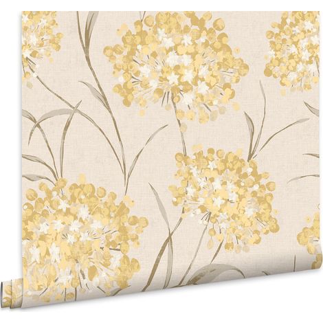 Laura Ashley Vliestapete GISELLE OCHRE - 10mx52cm (1/5)