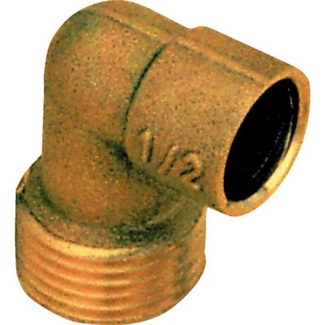 coude en laiton - mâle - 18 mm à souder vers 20 x 27 à visser - sachet de 2