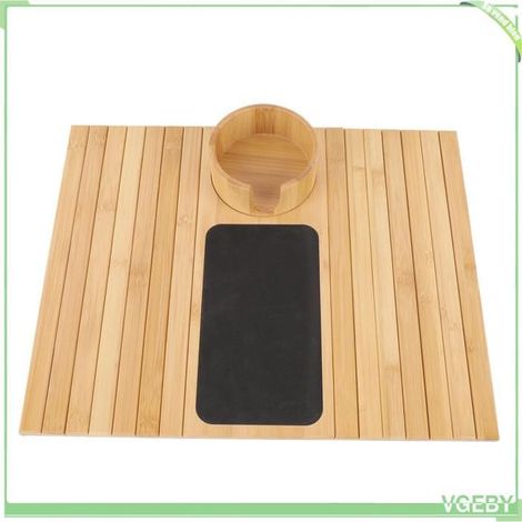 Table d'accoudoir de canapé - FAFEICY - Rectangulaire - Bois de bambou - Antidérapante - Léger et portable (1/4)