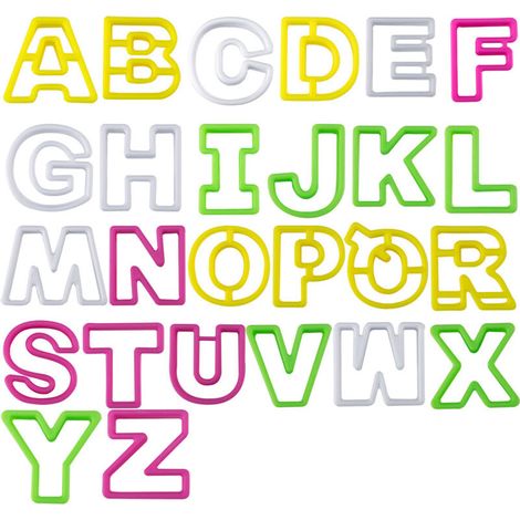 Ensemble de 26 Emporte-Pièces Lettres pour Pâte à Sucre - Alphabet Complet pour Décoration de Gâteaux et Cookies Personnalisés