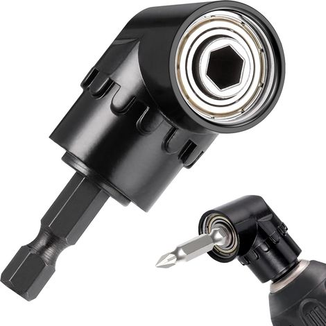 Adapter für rechtwinklige Bohrer, 105°-Adapterhalter, 1/4-Zoll-Winkelbohrer, multifunktionaler Eckbohrerhalter für Lückenbohren
