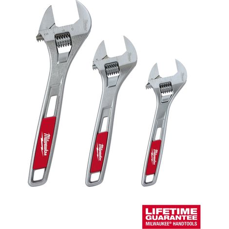 Llaves ajustables Milwaukee adjustable wrench set cromo 3 piezas (1/2)