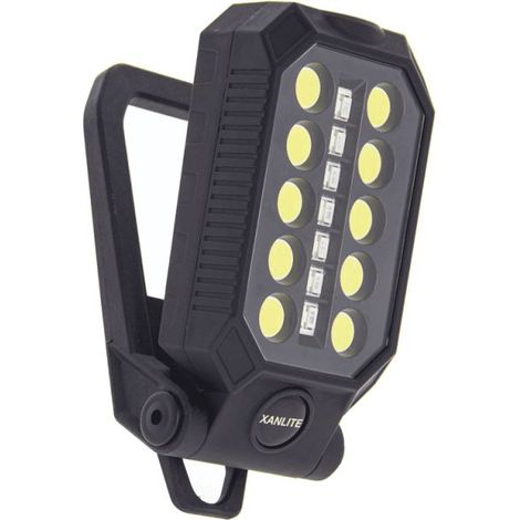 Xanlite – Baladeuse de chantier rechargeable 450 lm – Portée 30 mètres – Lumière blanche froide 6500 K – Autonomie 28 heures – Indice IP20