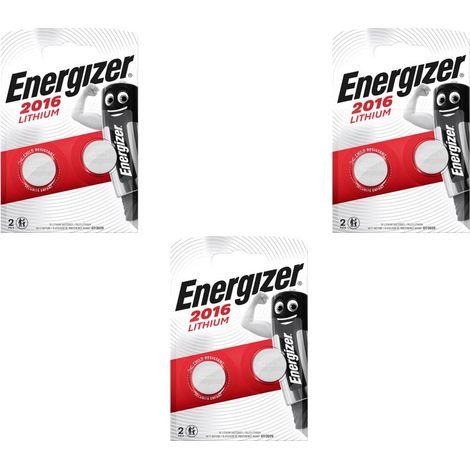 .6 piles Energizer CR2016.