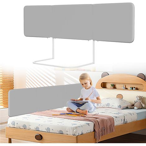 Randaco Sponda letto bimbi 180 cm, angolo regolabile 0/90/135/180°, grigia (1/5)