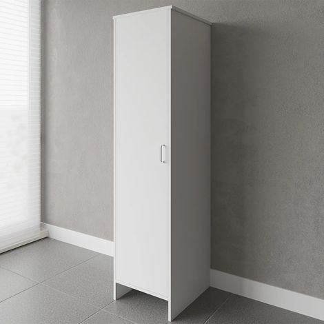 Colonna multiuso 180 cm in PVC con ripiano e vano porta scope Kandy (1/5)