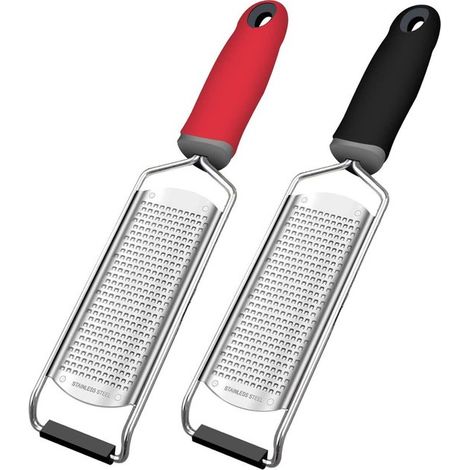 Set di 2 grattugie da cucina, set di grattugie di alta qualità, grattugia in acciaio inossidabile, grattugia per formaggio, grattugia manuale, grattugia per zenzero, grana grossa e fine, lavabile in l (1/5)