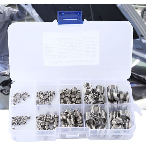 Kit d'outils de réparation de filetages à douille en acier inoxydable de 145 pièces (1/5)