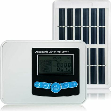 Système d'arrosage automatique, mise à niveau du jardin solaire dispositif d'arrosage automatique des plantes d'extérieur auto drip irigation d'énergie solaire de chargement de plante en pot Dright po (1/4)