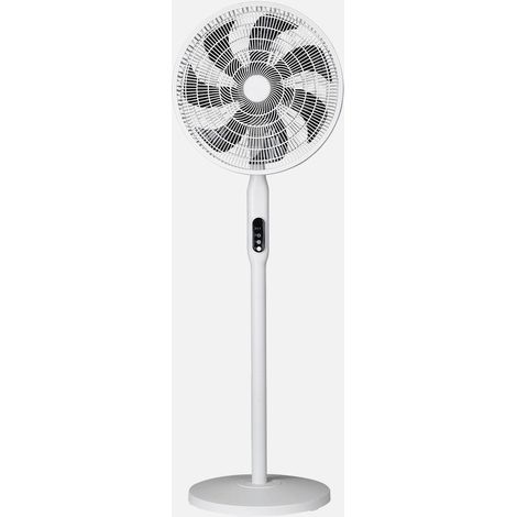 Fabrilamp – Ventilateur sur pied 3 vitesses 60 W – Moteur CA silencieux – Tête orientable – Diamètre 45 cm – Fixe et pivotant – Pour intérieur (1/4)