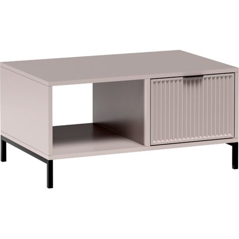 Couchtisch in Beige mit Rillenoptik LAURO-161 (1/5)