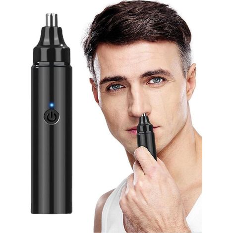 Rifinitore di precisione a penna girevole a 360° per peli di naso e orecchie, strumento per la cura delle sopracciglia unisex (13x2,5 cm) (1/5)
