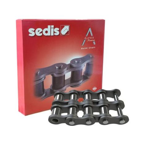 Chaîne à rouleaux Sedis 10B-2 en Acier au carbone, longueur 5 m, Alpha Premium, longueur 35.75 mm ISO 606 (DIN 8187),(Prix pour 1 )