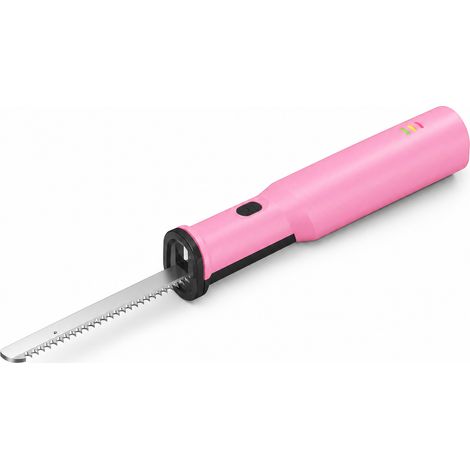 Coltello da pane elettrico in acciaio inox per pasticceria rosa 34 cm (1/5)