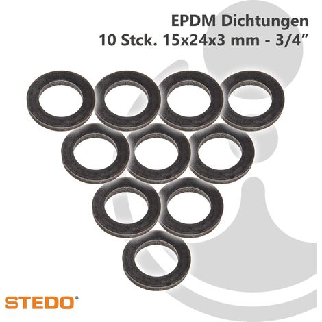 STEDO EPDM Dichtung, 15 x 24 x 3 mm (VE 10 Stück) (1/3)
