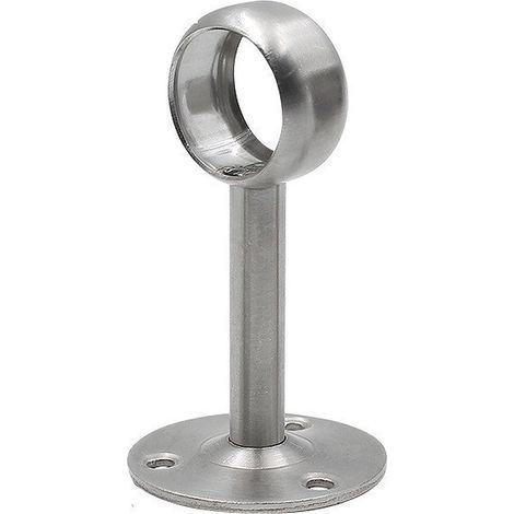 2-piece curtain rod brackets, U-shaped stainless steel clothes rail bracket with screws and expansion tubes for shower curtain cabinet (25mm) (1/5)