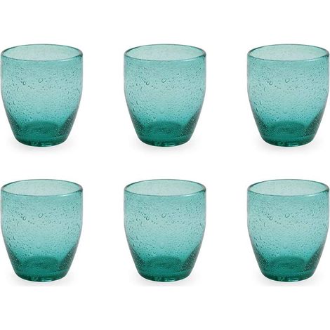 Bicchiere acqua verde smeraldo 300 ml in pasta di vetro soffiato Acapulco (1/5)