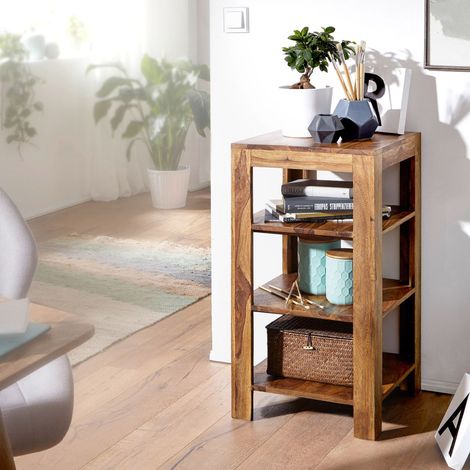 Etagère 3 niveaux 44x44x80 cm en bois de sheesham - MADURAI (1/4)