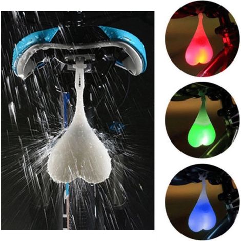 Feu arrière de vélo à LED, en silicone, de couleur bleue, pour une meilleure visibilité et une sécurité accrue à vélo.-AquaForge
