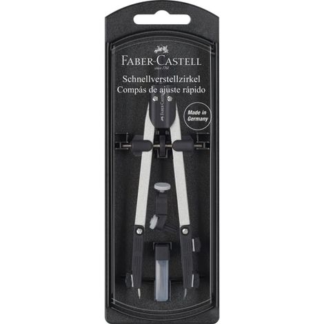 Calidad y funcionalidad combinadas con excepcional diseño - este es el lema de la compañía Faber-Castell. Incluso respecto a los compases, el líder de