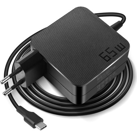 65W USB C Chargeur pour ThinkPad Zenbook Elitebook Spectre Latitude Pro Chromebook, Galaxy 20V 3,25A Ordinateur Portable Alimentation Adaptateur (1/5)