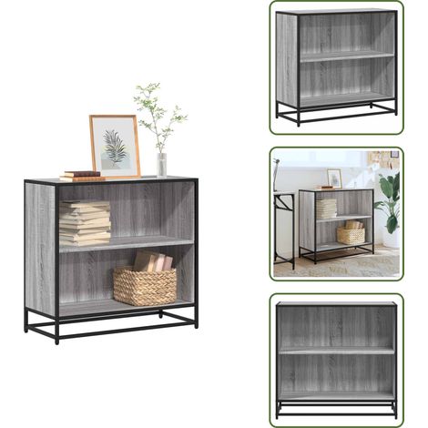 vidaXL Bibliothèque sonoma gris 80,5x35x76 cm bois d'ingénierie (1/5)