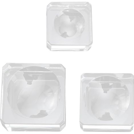 Présentoir à boules en cristal transparent 3 parties, design durable (1/5)