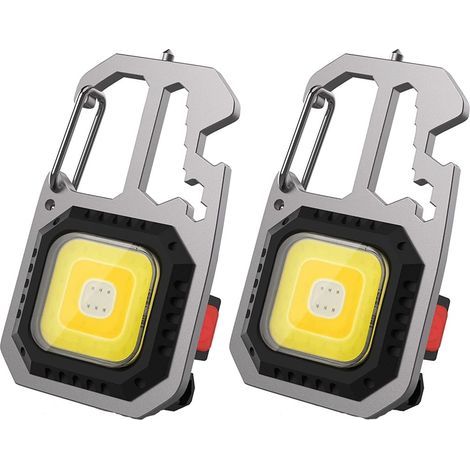 Set of 2 LED work lights, 7 in 1, 6 watts, 800 lumens, waterproof, type C, outdoor, with magnet, black (1/5)