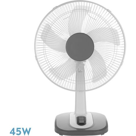 Ventilador Sobremesa Arroyo Grande Blanco/Gris 45W Oscilante (1/2)