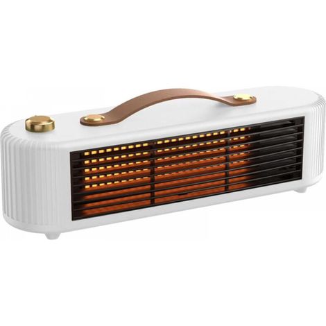 Radiateur Soufflant en céramique, Mini Radiateur Soufflant Chauffage Soufflant Électrique Chauffage d'appoint,Blanc (1/5)