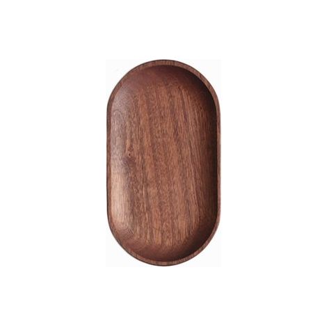 Plateau ovale en bois - plateau de cuisine - assiette plate - petit support à café - dessous de plat - 18 x 10 cm (1/5)