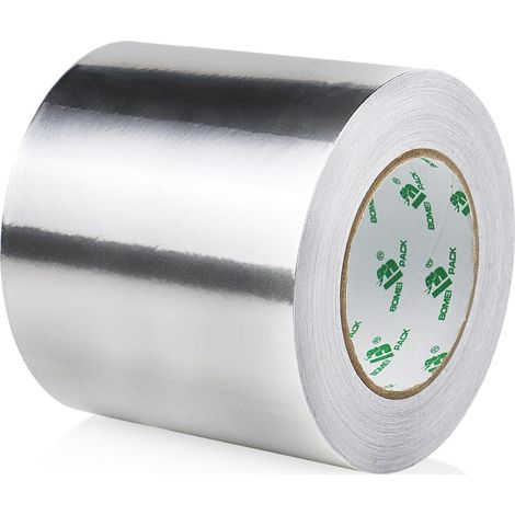 Large Ruban adhésif en aluminium - ruban métallique très résistant, résistant à la chaleur, parfait pour l'étanchéité et le colmatage, réparation des métaux (125mm50m) (1/5)