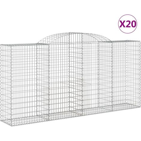 Maison Exclusive - Gabionen mit Hochbogen 20 Stk 300x50x140/160cm