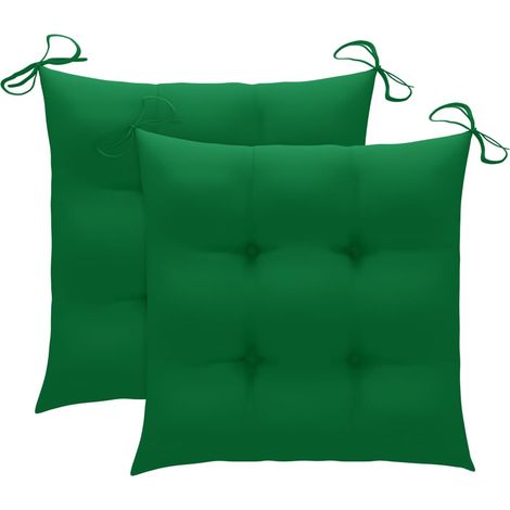 Maison Exclusive - Sedia a Dondolo con Cuscino Verde in Legno di Teak