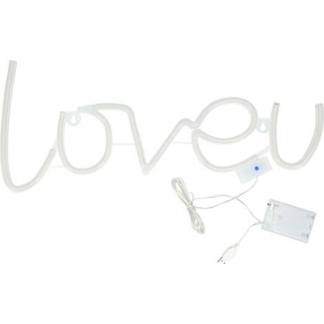 LOVEU Enseignes lumineuses LED néon colorées pour la décoration intérieure, les demandes en mariage et les décorations de fêtes - Lumière violette (1/5)