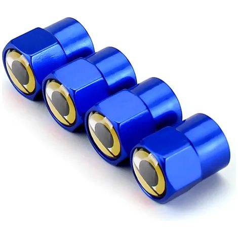 Bouchons de valve de pneu (bleus) compatibles avec Smart, Fit for two, Logo, Fit for four, Fit for speed, Brabus Sharpread Roadster, Gris perle, Pure ED, Fit for stars (1/5)