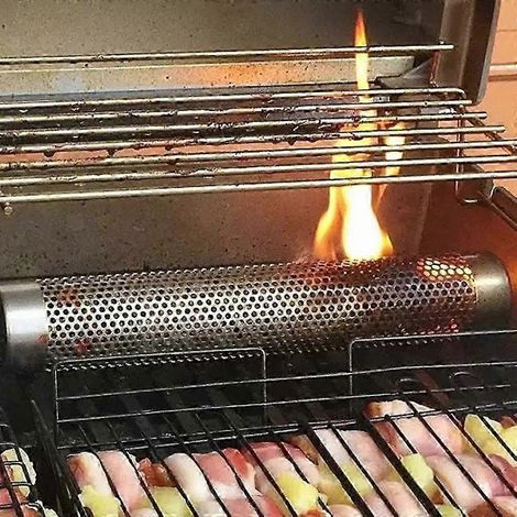Tube à fumée pour barbecue en acier inoxydable 304, générateur de fumée froide ou chaude pour gril à pellets, boîte à fumage pour viandes, poissons et fromages, accessoire de fumage pratique (1/4)