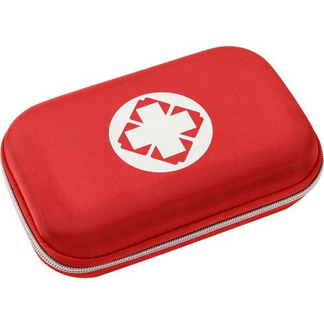 Botiquín de primeros auxilios vacío, mini caja médica, completo para coche, viajes, oficina, senderismo, deporte, hogar, negocios (rojo, 1 ud.)
