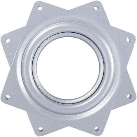 Plateau pivotant 9,5 x 9,5 cm – Acier galvanisé – Rotation à 360° – Charge maximale : 30 kg – Pour meubles et étagères (1/5)