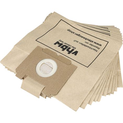 vhbw 10x sacchetto compatibile con DeLonghi 900 E, XLE 800 / XLE800 aspirapolvere - 23,5cm x 23cm color sabbia (1/5)