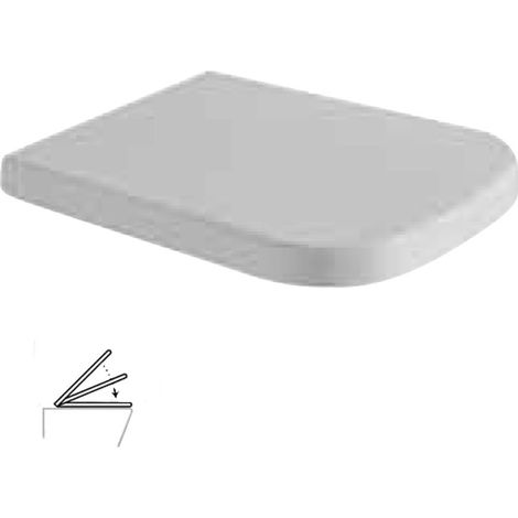 Asiento de inodoro en duroplast 40,5 x 36 Globo Stone SS026BI Desacelerado - Blanco - Globo BI (1/5)